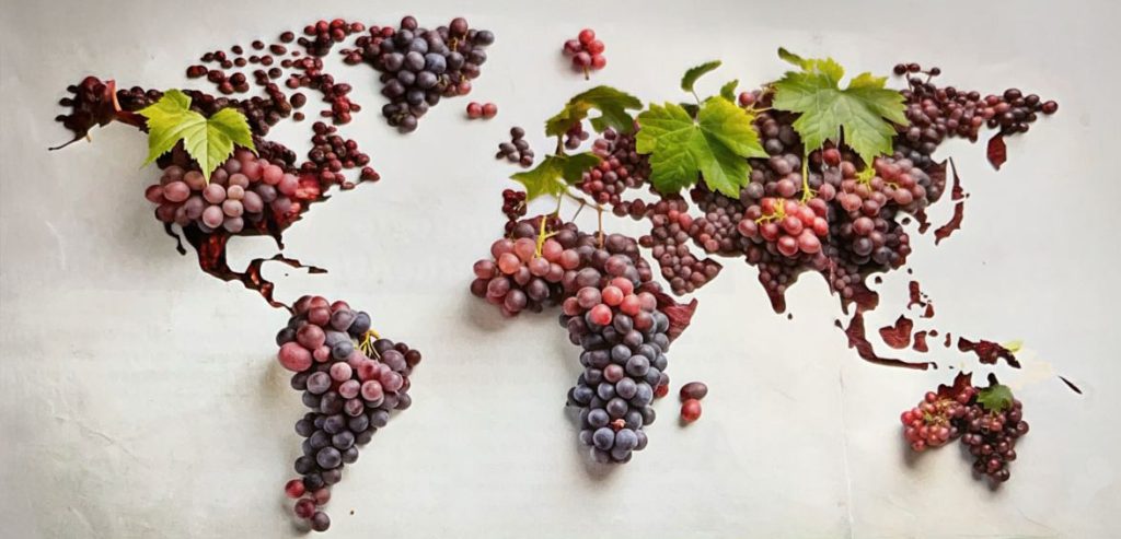 Trauben-Weltkarte